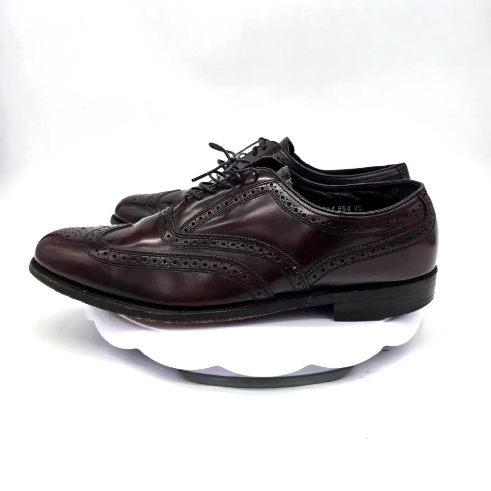 Florsheim Shoes Men's 11D Wingtip Oxford Polished Leather Thick Sole